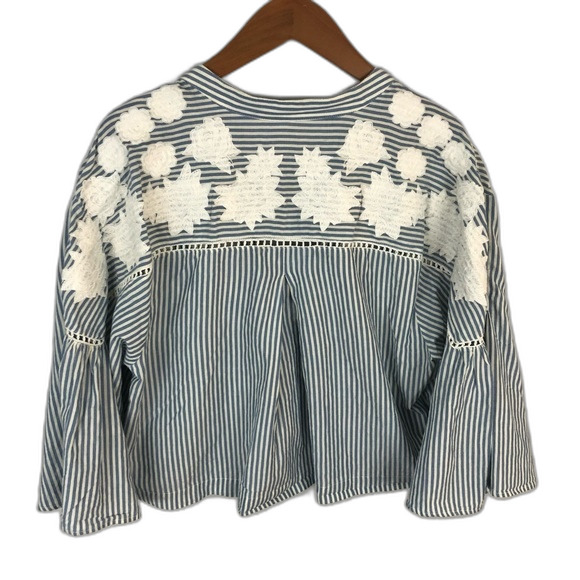 Free People Liya Embroidered Blouse Size Small - Picture 6 of 14